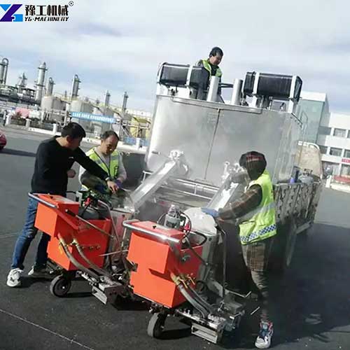 YG thermoplastic striping machine usage