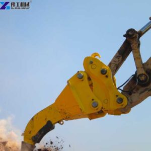 excavator root ripper working site