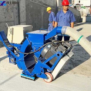 floor shot blaster working site