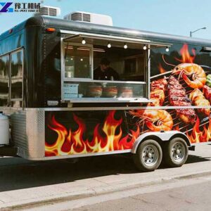 5m bbq food trailer