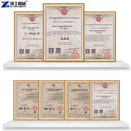 certificate of YG crawler small water well drilling rig