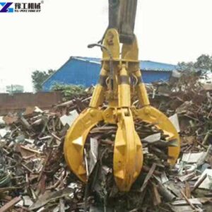 orange peel grab working site
