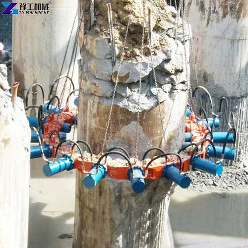 pile crusher working site