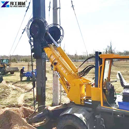 YG rotary piling machine working in the USA