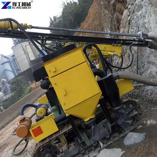 crawler dth drilling machine working site