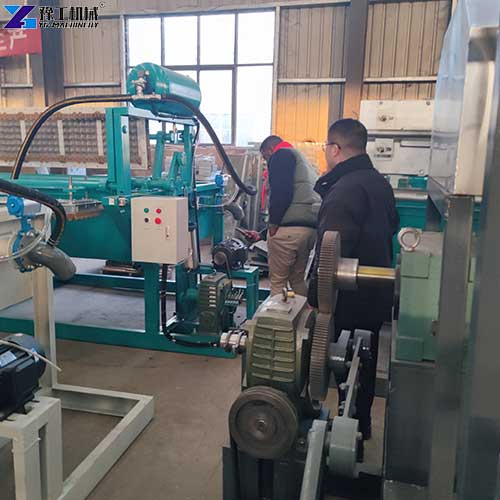customer visit YG egg tray machine price workshop