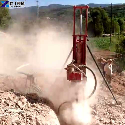 dth drilling machine construction site