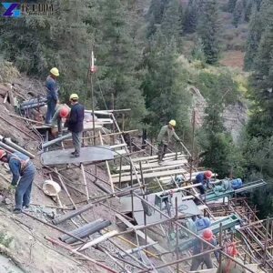 dth drilling machine working
