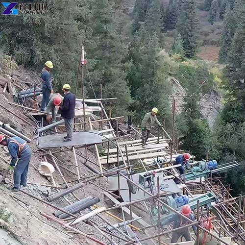 dth drilling machine working