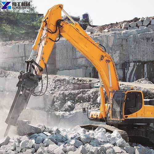 excavator breakers construction site