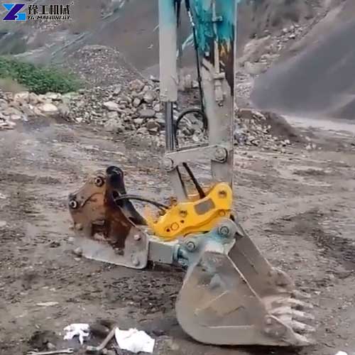 excavator quick attach display