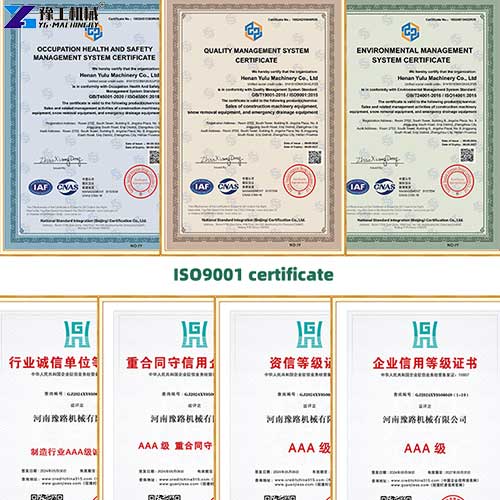 excavator screening bucket certificate