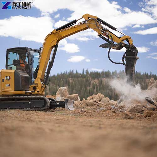 hydraulic breaker attachment for rock