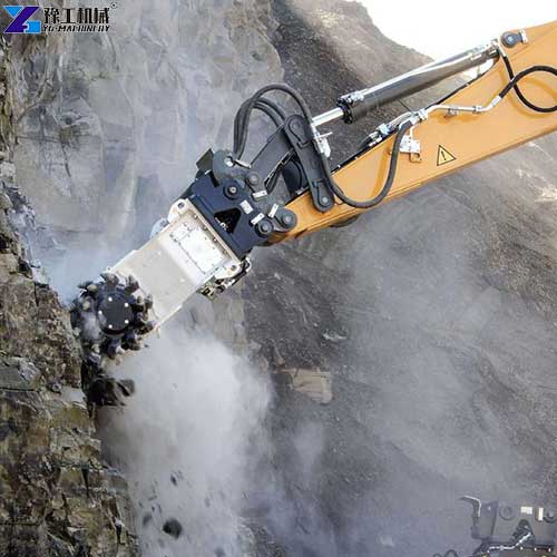 milling head attachment for excavator working site