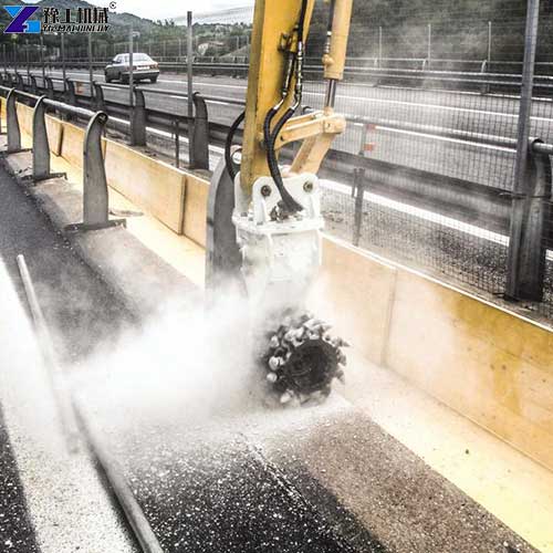 milling head for excavator for road