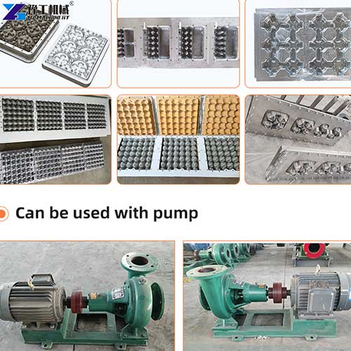 molds display of egg tray production machine