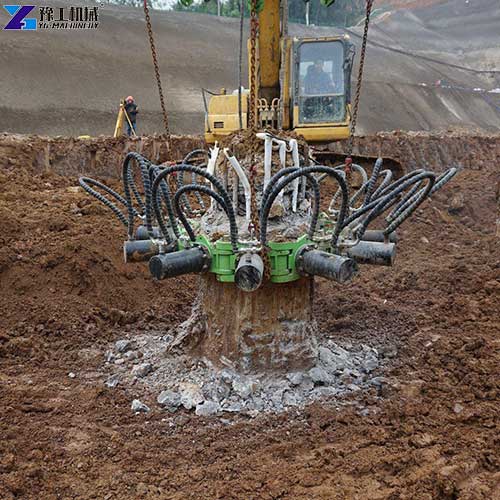 pile breaker construction site