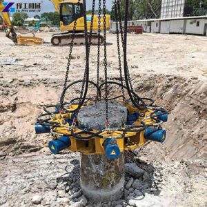 round pile breaker construction site