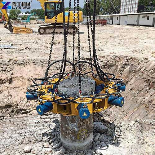 round pile breaker construction site