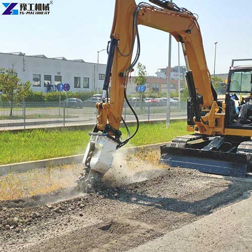 vertical drum cutter working site